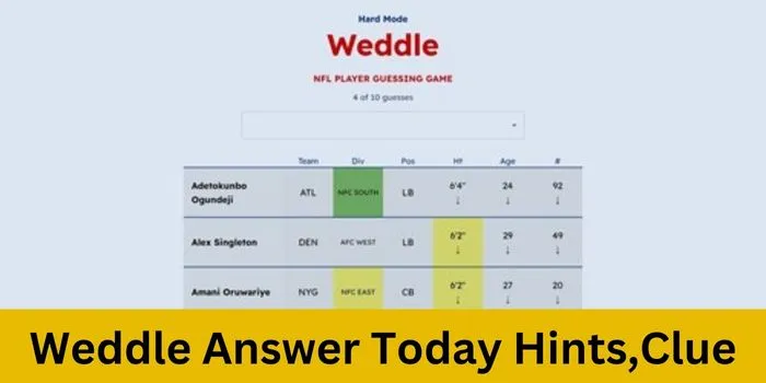 Weddle Answer Today